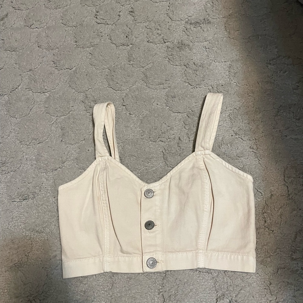 Jean crop top